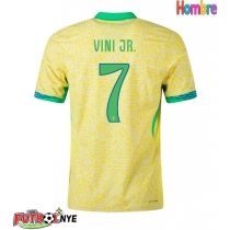 Camiseta Brasil Vinicius Junior #7 Primera Equipación Copa America 2024 manga corta